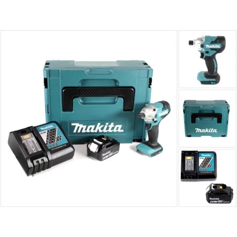 Makita DTD 156 RT1J Akku Schlagschrauber 18V 155Nm + 1x Akku 5,0Ah + Ladegerät + Makpac 4 Makita DTD 156 RT1J Akku Schlagschrauber 18V 155Nm + 1x Akku 5,0Ah + Ladegerät + Makpac – Bild 2