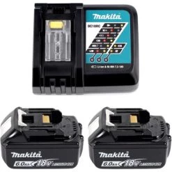 Makita DTD 156 RGJ Akku Schlagschrauber 18V 155Nm + 2x Akku 6,0Ah + Ladegerät + Makpac -Drehschlagschrauber Soldes 19359402 4