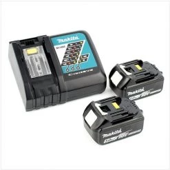 Makita DTW 450 RTJ 18V Li-ion Akku-Schlagschrauber Im Makpac + 2 X BL 1850 B 5,0 Ah Akku + DC 18 RC Schnellladegerät -Drehschlagschrauber Soldes 19363316 5