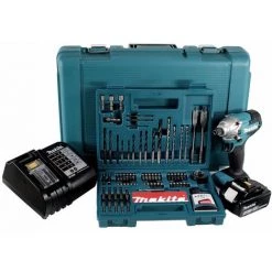Makita DTD 156 SGK Akku Schlagschrauber 18V 155Nm 1/4" + 1x Akku 6,0Ah + Ladegerät + 100 Tlg. Bit Bohrer Set + Koffer -Drehschlagschrauber Soldes 19365187 4