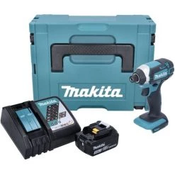 Makita DTD 152 RT1J Akku Schlagschrauber 18V 165Nm + 1x Akku 5,0Ah + Schnellladegerät Im Makpac 2 -Drehschlagschrauber Soldes 19365623 4
