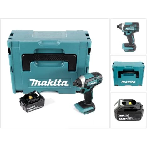 Makita DTD 152 T1J Akku Schlagschrauber 18V 165 Nm + 1x Akku 5,0Ah Im Makpac 2 - Ohne Ladegerät 4 Makita DTD 152 T1J Akku Schlagschrauber 18V 165 Nm + 1x Akku 5,0Ah Im Makpac 2 - Ohne Ladegerät – Bild 2