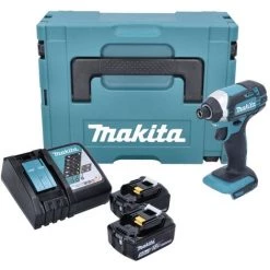 Makita DTD 152 RTJ Akku Schlagschrauber 18V 165Nm + 2x Akkus 5,0Ah + Schnellladegerät Im Makpac 2 -Drehschlagschrauber Soldes 19365626 4