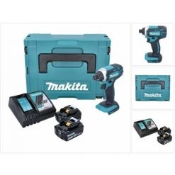 Makita DTD 152 RTJ Akku Schlagschrauber 18V 165Nm + 2x Akkus 5,0Ah + Schnellladegerät Im Makpac 2 -Drehschlagschrauber Soldes 19365626 5