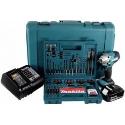 Makita DTD 156 SFK Akku Schlagschrauber 18V 155Nm 1/4" + 1x Akku 3,0Ah + Ladegerät + 100 Tlg. Bit Bohrer Set + Koffer -Drehschlagschrauber Soldes 19378178 4
