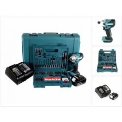 Makita DTD 156 SFK Akku Schlagschrauber 18V 155Nm 1/4" + 1x Akku 3,0Ah + Ladegerät + 100 Tlg. Bit Bohrer Set + Koffer -Drehschlagschrauber Soldes 19378178 5