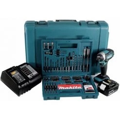 Makita DTD 152 STK Akku Schlagschrauber 18V 165Nm 1/4" + 1x Akku 5,0Ah + Ladegerät + 100 Tlg. Bit Bohrer Set + Koffer -Drehschlagschrauber Soldes 19378818 4