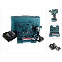 Makita DTD 152 SGK Akku Schlagschrauber 18V 165Nm 1/4" + 1x Akku 6,0Ah + Ladegerät + 100 Tlg. Bit Bohrer Set + Koffer 11 Makita DTD 152 SGK Akku Schlagschrauber 18V 165Nm 1/4" + 1x Akku 6,0Ah + Ladegerät + 100 Tlg. Bit Bohrer Set + Koffer -Drehschlagschrauber Soldes 19378820 5