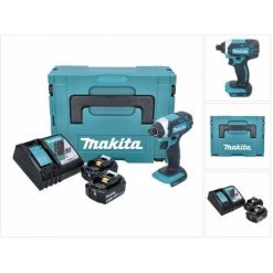 Makita DTD 152 RFJ Akku Schlagschrauber 1/4" 18V 165Nm + 2x Akkus 3,0Ah + Ladegerät Im Makpac