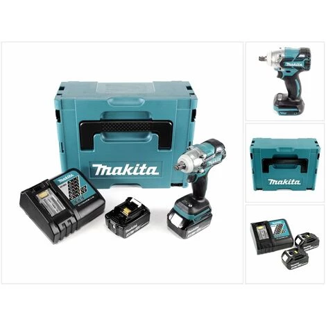 Makita DTW 285 RFJ Akku Schlagschrauber 18V 280Nm 1/2" Brushless + 2x Akku 3,0Ah + Ladegerät + Makpac 3 Makita DTW 285 RFJ Akku Schlagschrauber 18V 280Nm 1/2" Brushless + 2x Akku 3,0Ah + Ladegerät + Makpac