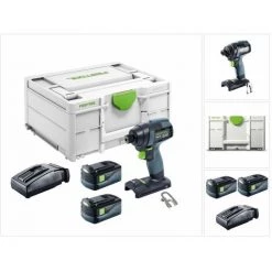 Festool TID 18-Basic Akku Schlagschrauber 18V 180Nm 1/4" ( 576481 ) + 2x Akku 5,2Ah + Ladegerät + Systainer