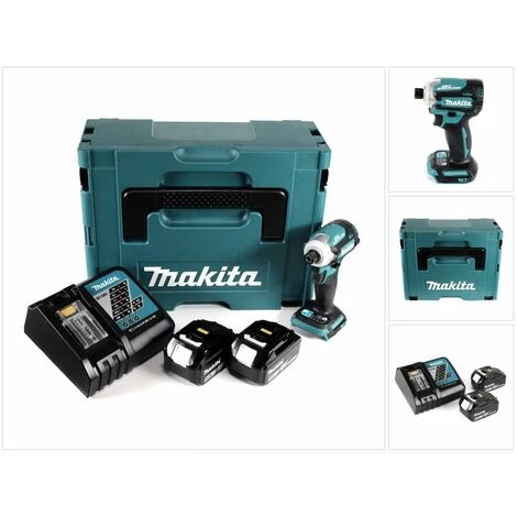 Makita DTD 171 RTJ Akku Schlagschrauber 18V 170Nm 1/4" Brushless + 2x Akku 5,0Ah + Ladegerät + Makpac 4 Makita DTD 171 RTJ Akku Schlagschrauber 18V 170Nm 1/4" Brushless + 2x Akku 5,0Ah + Ladegerät + Makpac – Bild 2
