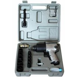 Varan Motors - SPT-10303k 17 TEILIGES SCHLAGSCHRAUBER SET DRUCKLUFT SCHRAUBER 576NM 1/2'' KOFFER + ZUBEHÖR - Grau -Drehschlagschrauber Soldes 2391535 4