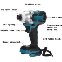INSMA Schraubenschlüssel Schlagschrauber Bürstenloser Akkuschrauber 520Nm Pr 18V Makita Batterie 11 INSMA Schraubenschlüssel Schlagschrauber Bürstenloser Akkuschrauber 520Nm Pr 18V Makita Batterie -Drehschlagschrauber Soldes 24072831 5