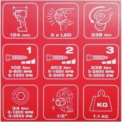 Milwaukee M18FIW2F12-502X Akku Schlagschrauber 1/2" Mit 2x M18B5 Li-Ion-Akku Und Schnelllader -Drehschlagschrauber Soldes 32471811 4