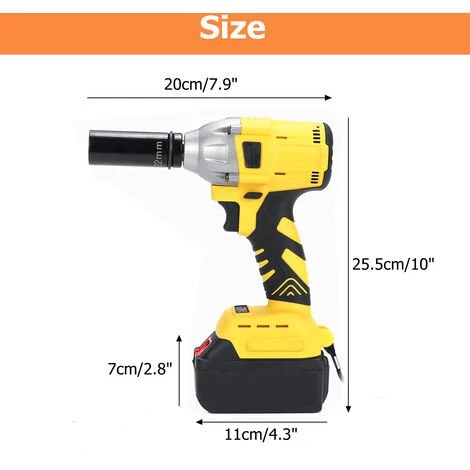 MANTA Bürstenloser Schlagschrauber Elektrischer Schraubenschlüssel Mit 1 Batterien 4 MANTA Bürstenloser Schlagschrauber Elektrischer Schraubenschlüssel Mit 1 Batterien – Bild 2