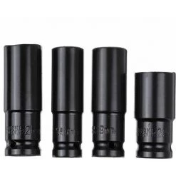 MANTA Impact Socket Set 17-22mm Pneumatische Sechskanthülse Langkopf Schwere Reifenhülse Für Lithium Elektroschlüssel Handwerkzeuge Lederring Xiao Zi Nur Schwarz Zubehör Option 1