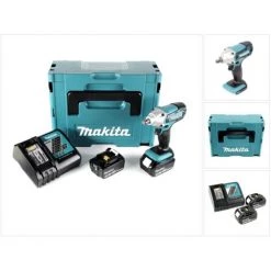 Makita DTW 190 RFJ Akku Schlagschrauber 18V + 2x Akku 3,0Ah + Schnellladegerät + Makpac -Drehschlagschrauber Soldes 36765792 2