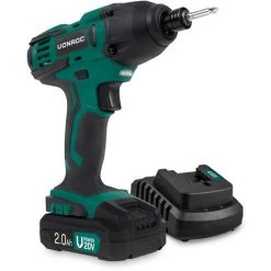 VONROC Akku-Schlagschrauber - VPower 20V – Inkl. Akku Und Schnellladegerät - 150Nm - Inkl. 2 Bits & 2 Halter