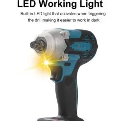 MAEREX 1tlg 520Nm Akku Schlagschrauber 1/2'' Elektrowerkzeuge Für 18V Makita 2500rpm -Drehschlagschrauber Soldes 37850015 3