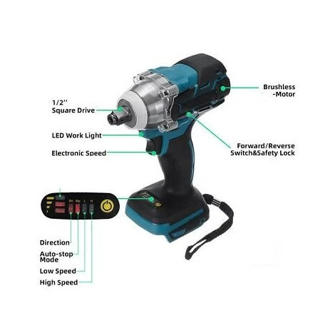 MANTA 520N.M Akku-Schlagschrauber (Batterie Nicht Im Lieferumfang Enthalten !!!) 7 MANTA 520N.M Akku-Schlagschrauber (Batterie Nicht Im Lieferumfang Enthalten !!!) – Bild 5