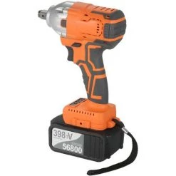 ASUPERMALL 1/2 Zoll Brushless Akku-Schlagschrauber 380Nm High Torque Lithium-Ionen 4.0A Schnellladegerat Mit Variabler Geschwindigkeit Und Tragebox Fur Heimmotorrader