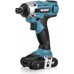 WESCOTOOLS Akku Schlagschrauber, WESCO 18V Schlagschrauber Mit 2.0Ah Akku Und Ladegerät, Motor Zum Schrauben, Bohren & Schlagbohren, Variable Geschwindigkeit Und LED-Leicht, WS2318