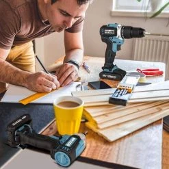 Bürstenloser Akkubohrer, WESCO 18V 2.0Ah Akku-Bohrschrauber, Max Drehmoment 60 N.m, Drehmomentstufen 22+1+1, 2-Gangschaltung, LED-Licht, Mit Gürtelclip, Akku Und Ladegerät/DEWS2319 -Drehschlagschrauber Soldes 39582504 3