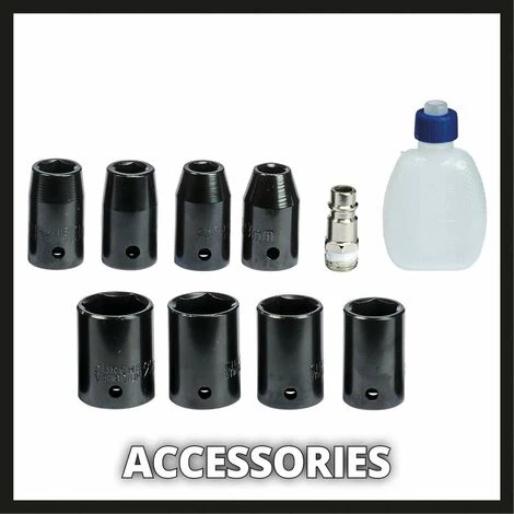 EINHELL Druckluft-Schlagschrauber (Pn) TC-PW 340 Max. Drehmoment 340 Nm Rutschfester Gummierter Griff 5 EINHELL Druckluft-Schlagschrauber (Pn) TC-PW 340 Max. Drehmoment 340 Nm Rutschfester Gummierter Griff – Bild 3