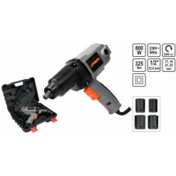 STHOR Elektro Schlagschrauber inkl. 4 Nüsse Mit Koffer 1/2 325Nm / 800W Nuss 17/19/21/22mm