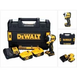 DeWalt DCF 850 P2 Akku Schlagschrauber 18 V 205 Nm 1/4" Brushless + 2x Akku 5,0 Ah + Ladegerät + TSTAK