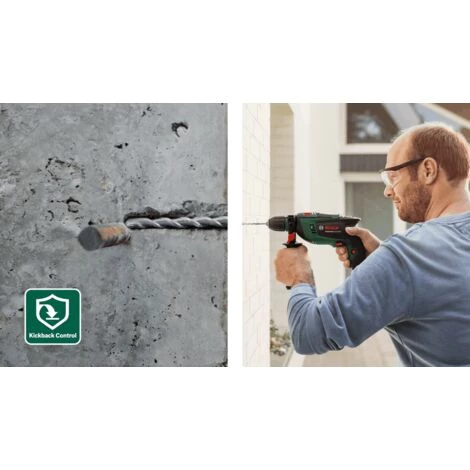 Bosch Schlagbohrmaschine UniversalImpact 800 (800 Watt, Zusatzhandgriff, Tiefenanschlag, BohrØ In Holz 30 Mm) 4 Bosch Schlagbohrmaschine UniversalImpact 800 (800 Watt, Zusatzhandgriff, Tiefenanschlag, BohrØ In Holz 30 Mm) – Bild 2