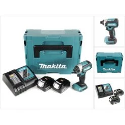 Makita DTD 153 RTJ 18 V Akku Brushless Schlagschrauber Im Makpac + 2x BL 1850 B 5,0 Ah Li-Ion Akku + 1x DC 18 RC Ladegerät -Drehschlagschrauber Soldes 49700274 3
