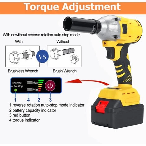 INSMA 3 IN 1 Akku Schlagschrauber 21V 530Nm Elektrischer Drehschlagschrauber +1 Akku 5 INSMA 3 IN 1 Akku Schlagschrauber 21V 530Nm Elektrischer Drehschlagschrauber +1 Akku – Bild 3