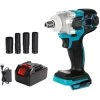 Akku-Schlagschrauber Drehschlagschrauber 2 EN 1 ONEVAN 320N.M 1/2" - Für Makita 18V Mit 1*Akku 4*Socken -Drehschlagschrauber Soldes 53472937 1