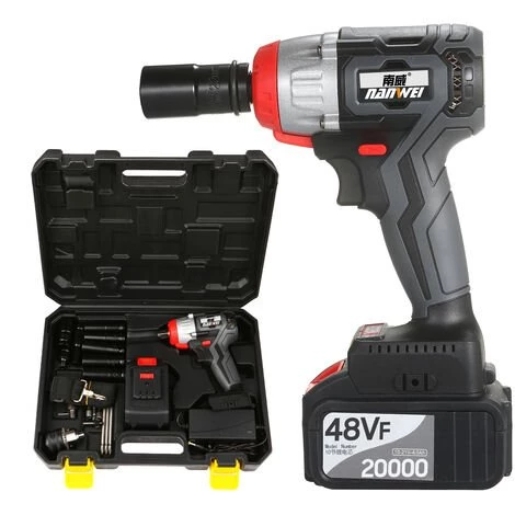 Nanwei Cordless Schlagschlüssel Kit Brushless Bohrer 1/2 & 1/4 Zoll Quick Chuck 380nm Drehmoment Schnelles Ladegerät 2x4.0A Batterievariable Geschwindigkeit Multifunktions-Impact Kit Mit 18 Zubehör Und Tragebox - Modell:EU-Stecker 2 Batterie-Luxus-Zubehör 4 Nanwei Cordless Schlagschlüssel Kit Brushless Bohrer 1/2 & 1/4 Zoll Quick Chuck 380nm Drehmoment Schnelles Ladegerät 2x4.0A Batterievariable Geschwindigkeit Multifunktions-Impact Kit Mit 18 Zubehör Und Tragebox - Modell:EU-Stecker 2 Batterie-Luxus-Zubehör – Bild 2