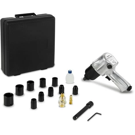 EBERTH 1/2 Zoll Druckluft Schlagschrauber Mit Koffer Und Umfangreichem Zubehör, 576 Nm Drehmoment, 125 Mm Verlängerung, Drehmomentregler, Rechts- Und Linkslauf, Hochleistungs-Schlagwerk, 17-tlg. 4 EBERTH 1/2 Zoll Druckluft Schlagschrauber Mit Koffer Und Umfangreichem Zubehör, 576 Nm Drehmoment, 125 Mm Verlängerung, Drehmomentregler, Rechts- Und Linkslauf, Hochleistungs-Schlagwerk, 17-tlg. – Bild 2