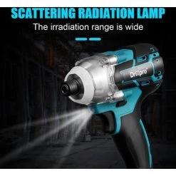 DRILLPRO Bürstenloser Akku-Schlagschrauber Wiederaufladbare 1/2-Zoll-Schraubenschlüssel Elektrowerkzeuge -Drehschlagschrauber Soldes 57134595 4