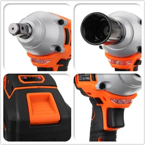 MAEREX Bürstenloser Kabelloser Elektrischer Schlagschrauber Li-Ion Akku Schraubendreher Percussion 4 MAEREX Bürstenloser Kabelloser Elektrischer Schlagschrauber Li-Ion Akku Schraubendreher Percussion – Bild 2