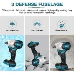 DRILLPRO 18V 588Nm Akku Schlagschrauber-LED Elektro Akkuschrauber (Nur Körper Ohne Batterie) 9 DRILLPRO 18V 588Nm Akku Schlagschrauber-LED Elektro Akkuschrauber (Nur Körper Ohne Batterie) -Drehschlagschrauber Soldes 57163064 3