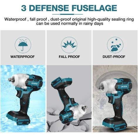 DRILLPRO 18V 588Nm Akku Schlagschrauber-LED Elektro Akkuschrauber (Nur Körper Ohne Batterie) 5 DRILLPRO 18V 588Nm Akku Schlagschrauber-LED Elektro Akkuschrauber (Nur Körper Ohne Batterie) – Bild 3