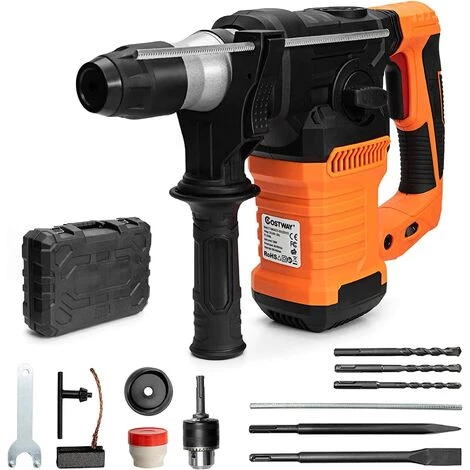 GOPLUS Professional Bohrhammer, 1500W Elektrobohrmaschine Mit 8mm/10mm/12mm Bohrer, 800 U/min & 4000 B/min Schlagbohrmaschine Mit 6 Gaenge Für Holz Beton Stahl 3 GOPLUS Professional Bohrhammer, 1500W Elektrobohrmaschine Mit 8mm/10mm/12mm Bohrer, 800 U/min & 4000 B/min Schlagbohrmaschine Mit 6 Gaenge Für Holz Beton Stahl