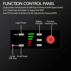 ONEVAN Akku-Schlagschrauber Drehschlagschrauber 2 EN 1 320N.M 1/2" - Für Makita 18V Akku - Mit 1*Akku+1*Tasche -Drehschlagschrauber Soldes 58279187 4