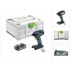 Festool TID 18 Basic-4,0 Akku Schlagschrauber 18 V 180 Nm 1/4" ( 577054 ) + 1x Akku 4,0 Ah + Systainer - Ohne Ladegerät