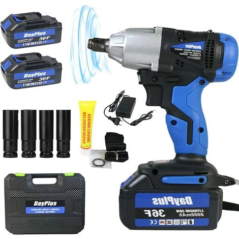 DAY PLUS 18V Akku Schlagschrauber 1/2 Zoll, 420 Nm Akku Drehschlagschrauber Mit LED-Leicht, Vorwärts- Und Rückwärts Drehung Schlagschrauber Set Mit 2 X 6,0 Ah Akku, Schnellladegerät, Gürtelclip Und Koffer 3 DAY PLUS 18V Akku Schlagschrauber 1/2 Zoll, 420 Nm Akku Drehschlagschrauber Mit LED-Leicht, Vorwärts- Und Rückwärts Drehung Schlagschrauber Set Mit 2 X 6,0 Ah Akku, Schnellladegerät, Gürtelclip Und Koffer