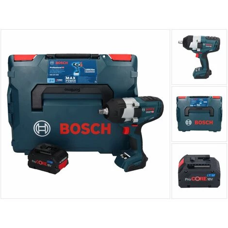 Bosch GDS 18V-1000 Professional Akku Drehschlagschrauber 18 V 1000 Nm BITURBO Brushless + 1x ProCORE Akku 8,0 Ah + L-Boxx - Ohne Ladegerät 3 Bosch GDS 18V-1000 Professional Akku Drehschlagschrauber 18 V 1000 Nm BITURBO Brushless + 1x ProCORE Akku 8,0 Ah + L-Boxx - Ohne Ladegerät