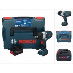 Bosch GDS 18V-1000 C Professional Akku Drehschlagschrauber 18 V 1000 Nm BITURBO Brushless + 1x ProCORE Akku 5,5 Ah + GCY 42 Bluetooth Modul + L-Boxx - Ohne Ladegerät