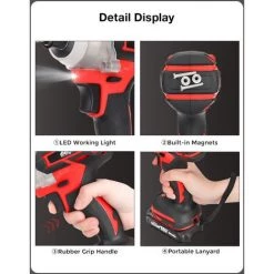 MENSELA Akku Schlagschrauber Bürstenloser Schrauber Ohne Akku -Drehschlagschrauber Soldes 60708256 4