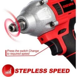 ONEVAN Akku-Schlagschrauber, 800n. M, Bürstenloser Schraubenschlüssel, 1/2 Zoll Li-Ion Akku, Für Makita 18V Akku, Für Autoreifen - Mit 2 Akkus 10 ONEVAN Akku-Schlagschrauber, 800n. M, Bürstenloser Schraubenschlüssel, 1/2 Zoll Li-Ion Akku, Für Makita 18V Akku, Für Autoreifen - Mit 2 Akkus -Drehschlagschrauber Soldes 63595142 4