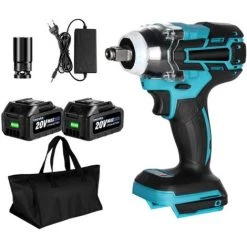 ONEVAN 18 V 1/2 Zoll Bürstenloser Elektrischer Schlagschrauber Mit 1 Stecker 2 Akku Handbohrmaschine Akkuschrauber Elektrowerkzeug Schraubendreher